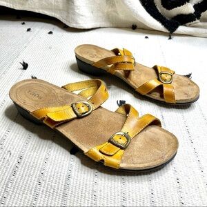 Taos Deuce Mustard Yellow Leather Comfort Shoe 40